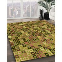 Patterned Pistachio Green Rug, pat2261org