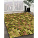 Patterned Pistachio Green Rug in Family Room, pat2261org