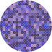 Square Machine Washable Transitional Amethyst Purple Rug in a Living Room, wshpat2261pur