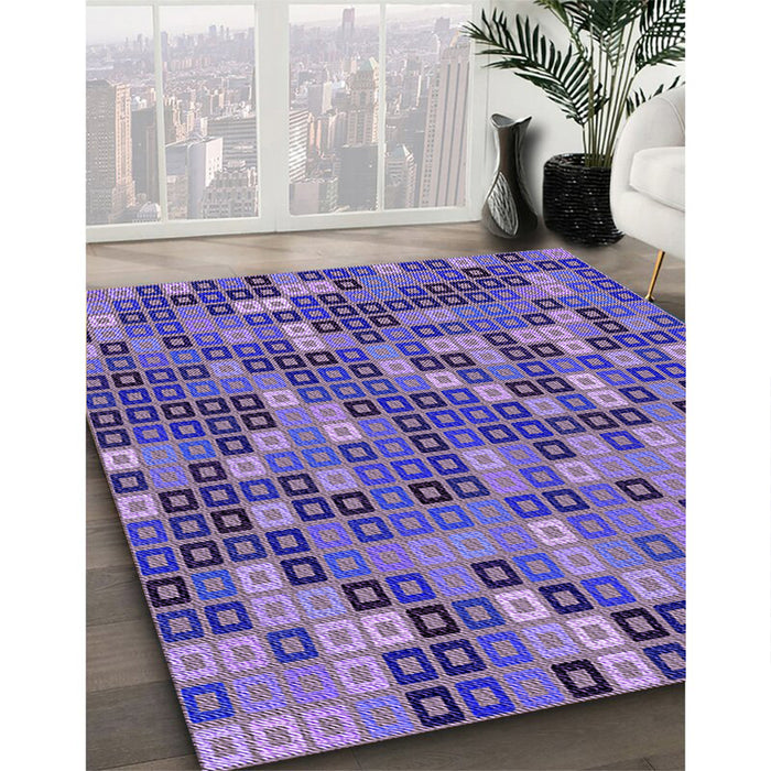 Patterned Amethyst Purple Rug in Family Room, pat2261pur