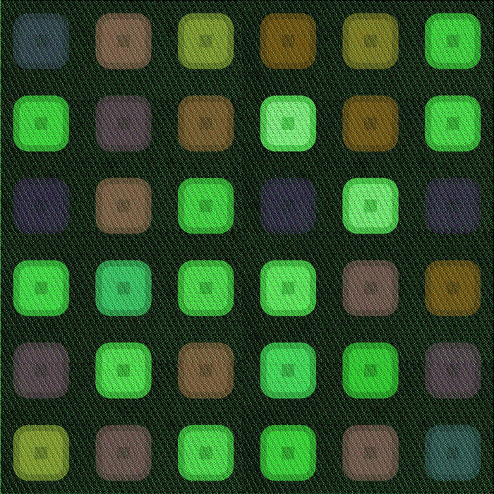 Round Patterned Midnight Gray Rug, pat2262grn