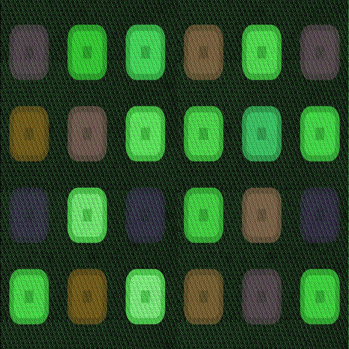 Patterned Midnight Gray Rug, pat2262grn