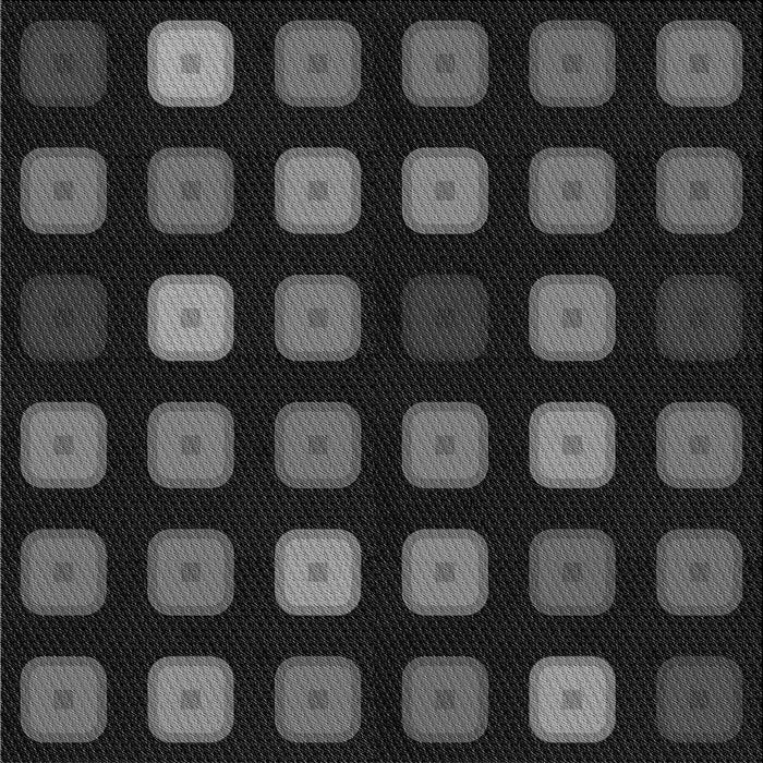 Round Patterned Midnight Gray Rug, pat2262gry