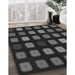 Machine Washable Transitional Midnight Gray Rug in a Family Room, wshpat2262gry