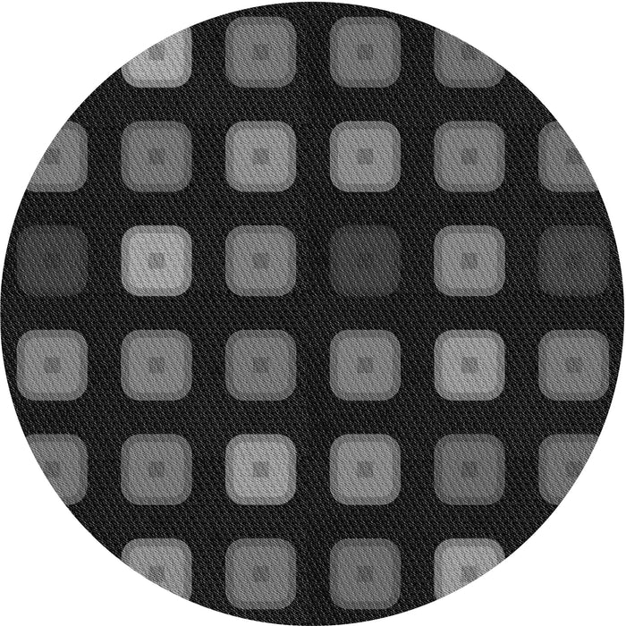 Square Machine Washable Transitional Midnight Gray Rug in a Living Room, wshpat2262gry