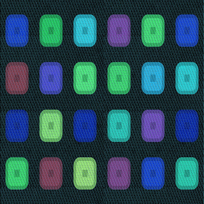 Patterned Dark Cyan Green Rug, pat2262lblu