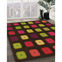 Patterned Dark Bronze Brown Rug, pat2262org