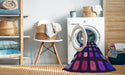 Machine Washable Transitional Dark Purple Rug in a Washing Machine, wshpat2262pur