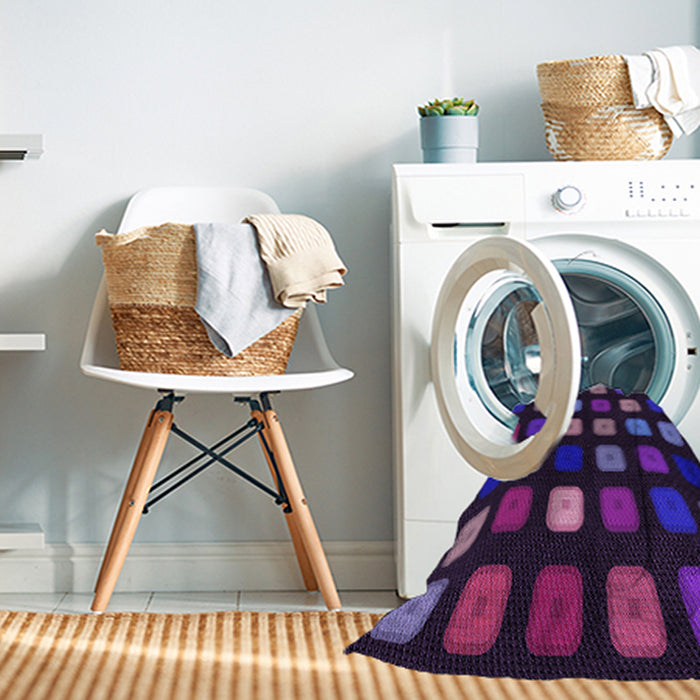 Machine Washable Transitional Dark Purple Rug in a Washing Machine, wshpat2262pur