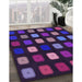 Machine Washable Transitional Dark Purple Rug in a Family Room, wshpat2262pur