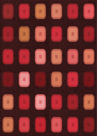 Machine Washable Transitional Maroon Red Rug, wshpat2262rd