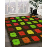 Patterned Red Red Rug, pat2262yw