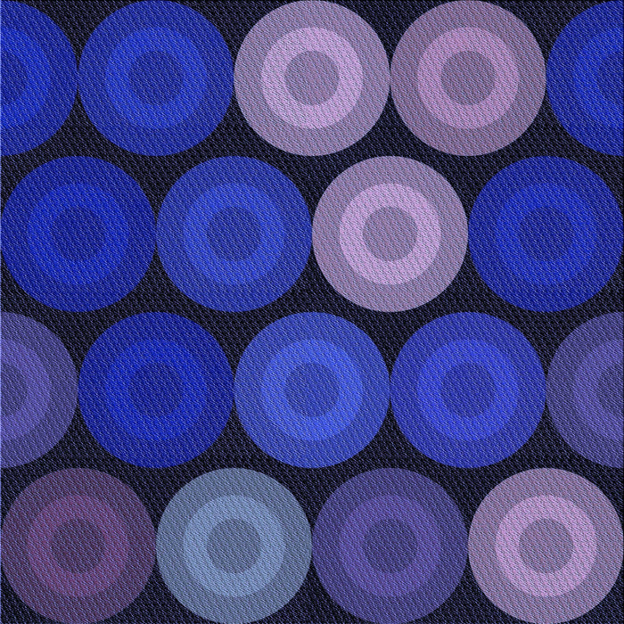 Round Machine Washable Transitional Denim Dark Blue Rug, wshpat2263blu