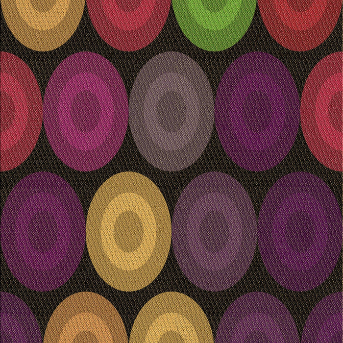 Patterned Plum Purple Rug, pat2263brn