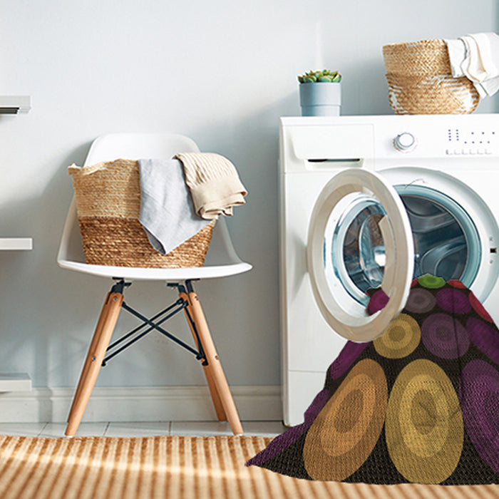 Machine Washable Transitional Plum Purple Rug in a Washing Machine, wshpat2263brn