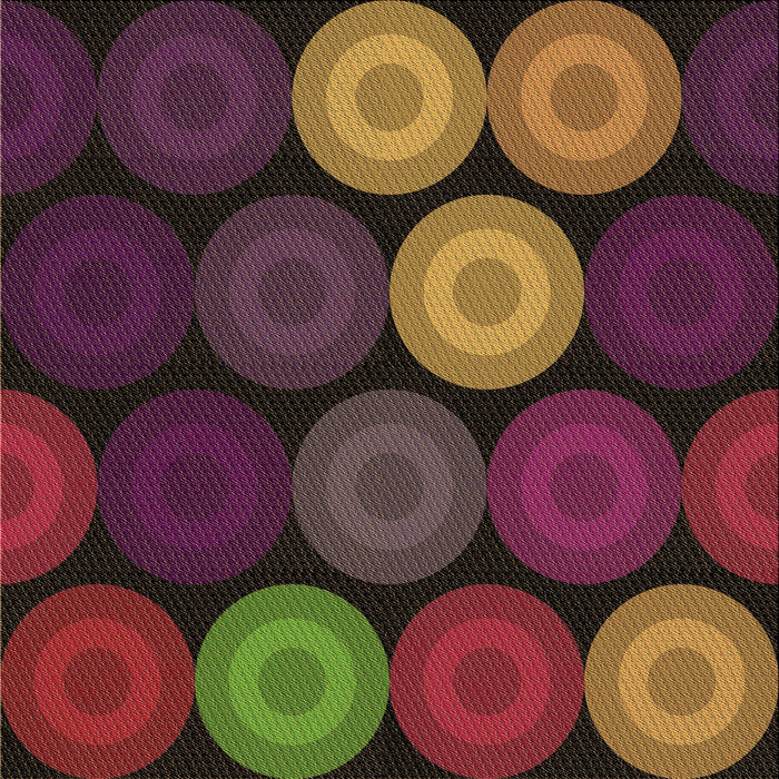 Round Machine Washable Transitional Plum Purple Rug, wshpat2263brn