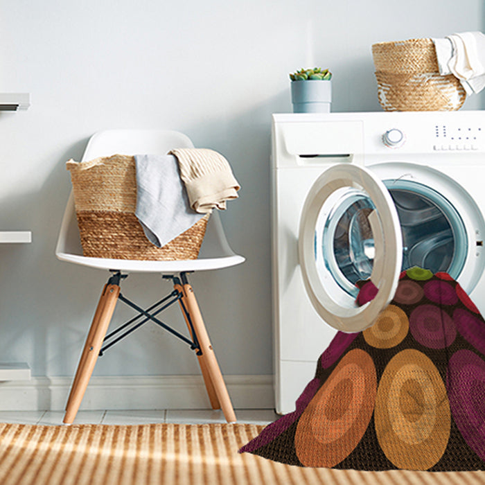 Machine Washable Transitional Mahogany Brown Rug in a Washing Machine, wshpat2263org