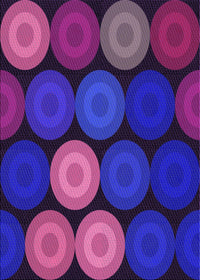Machine Washable Transitional Bright Purple Rug, wshpat2263pur