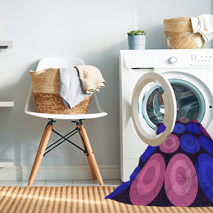 Machine Washable Transitional Bright Purple Rug in a Washing Machine, wshpat2263pur