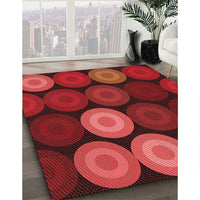 Patterned Red Rug, pat2263rd