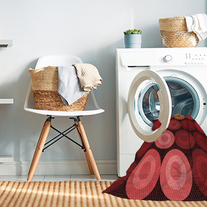 Machine Washable Transitional Red Rug in a Washing Machine, wshpat2263rd