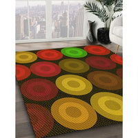 Patterned Crimson Red Rug, pat2263yw