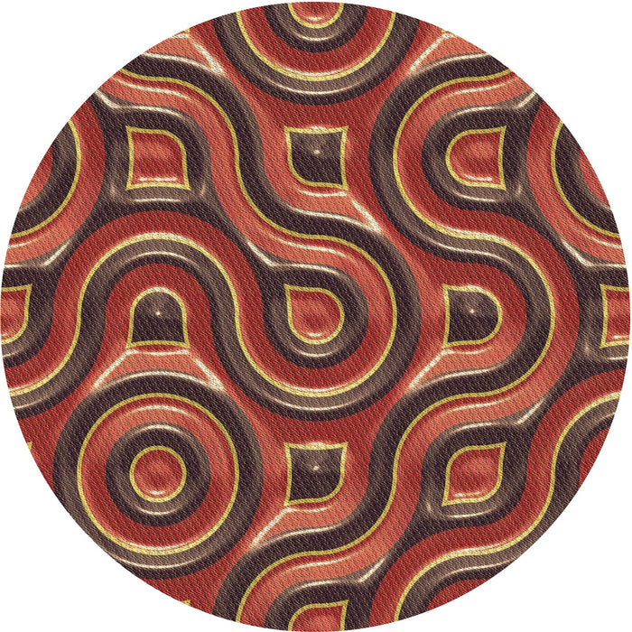 Square Machine Washable Transitional Tomato Red Rug in a Living Room, wshpat2264brn
