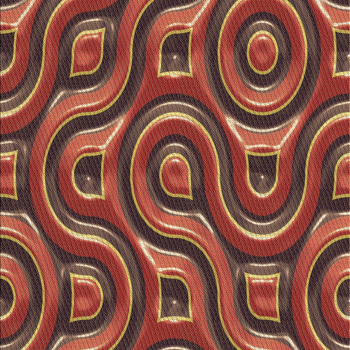 Machine Washable Transitional Tomato Red Rug, wshpat2264brn