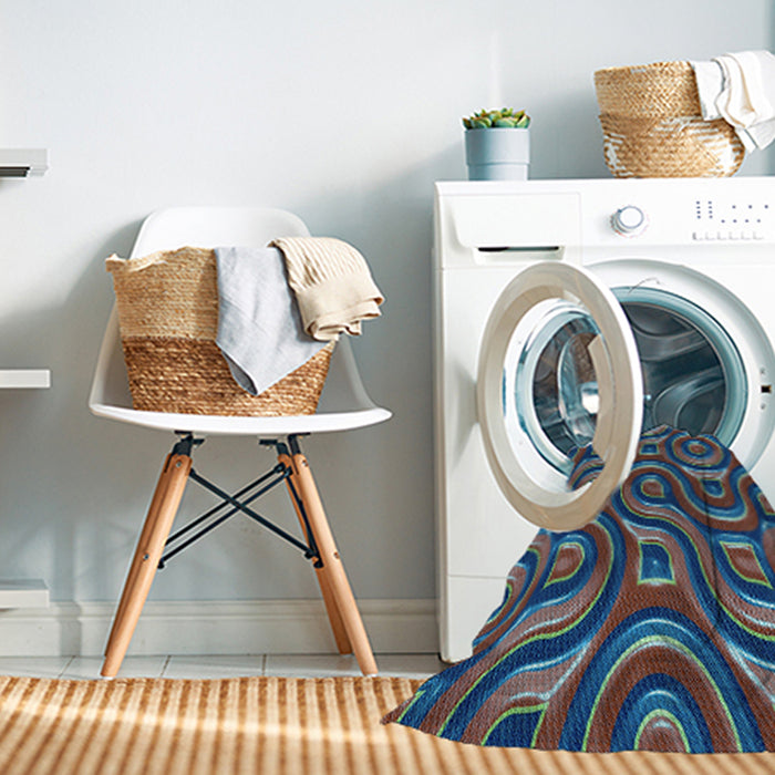 Machine Washable Transitional Plum Purple Rug in a Washing Machine, wshpat2264lblu