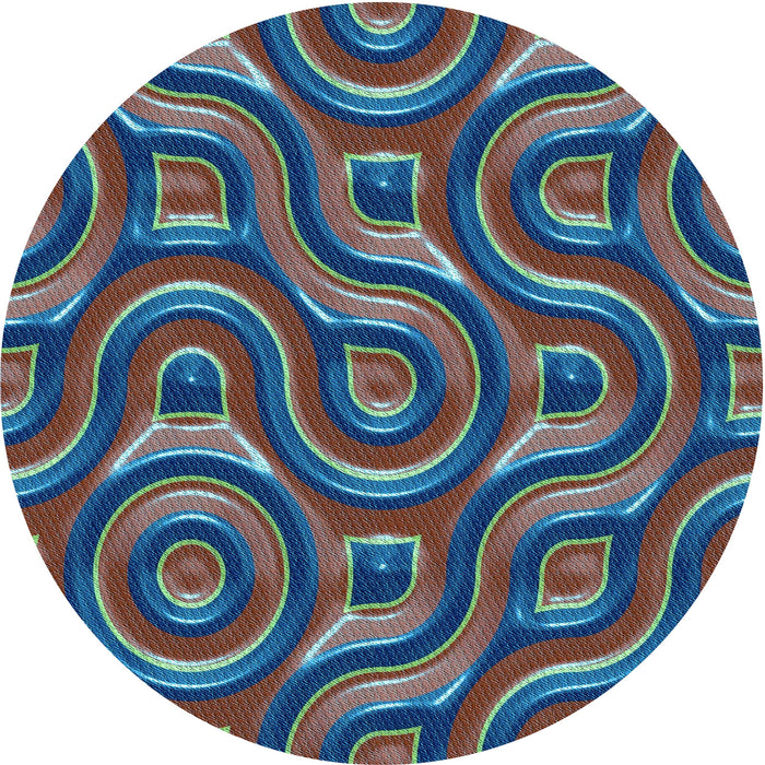 Square Patterned Plum Purple Rug, pat2264lblu