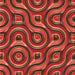 Round Patterned Red Rug, pat2264org