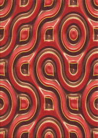 Machine Washable Transitional Red Rug, wshpat2264org