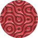 Square Patterned Red Rug, pat2264rd