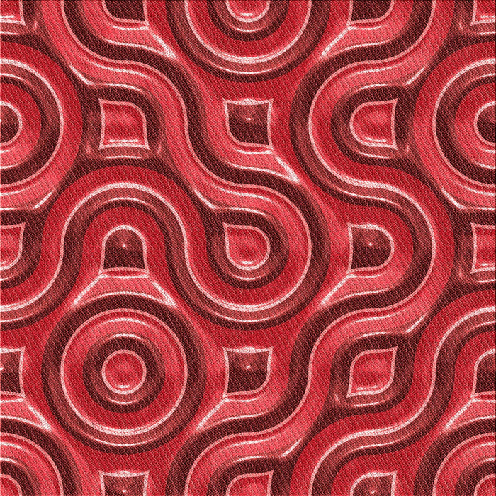 Round Patterned Red Rug, pat2264rd