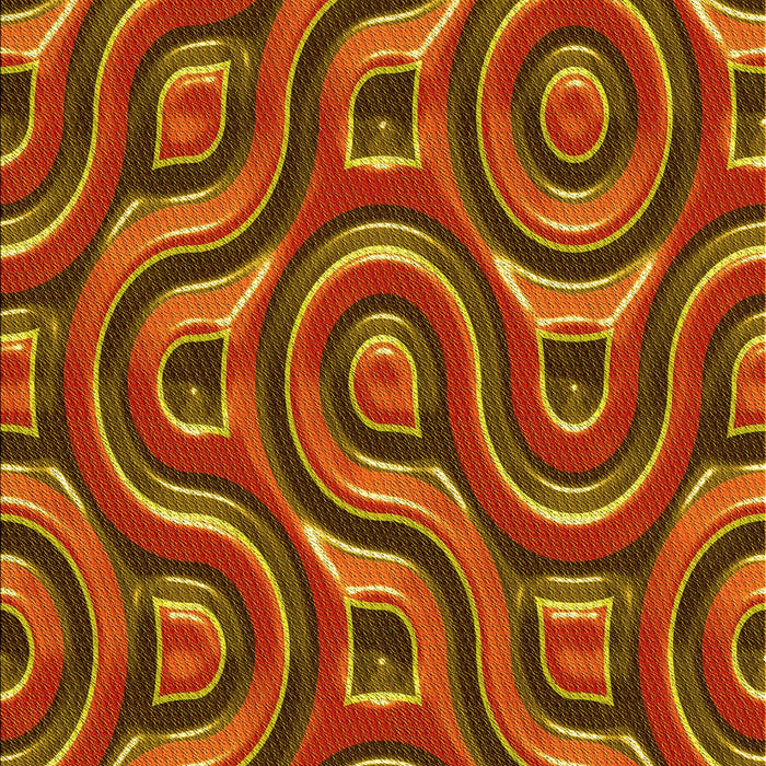 Patterned Tomato Red Rug, pat2264yw