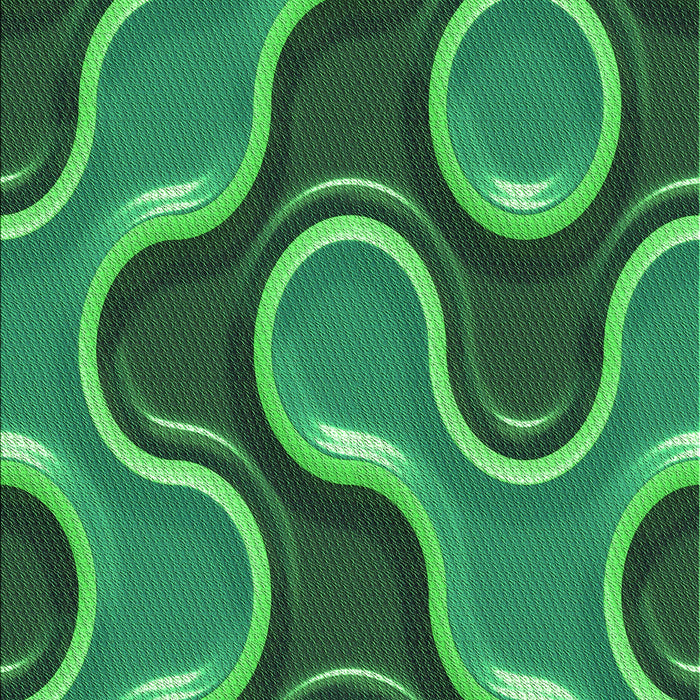 Patterned Deep Emerald Green Rug, pat2265grn