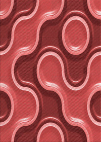 Machine Washable Transitional Red Rug, wshpat2265rd