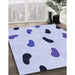 Machine Washable Transitional Lavender Blue Rug in a Family Room, wshpat2266blu