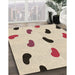 Machine Washable Transitional Moccasin Beige Rug in a Family Room, wshpat2266brn