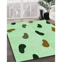 Patterned Mint Green Rug, pat2266grn