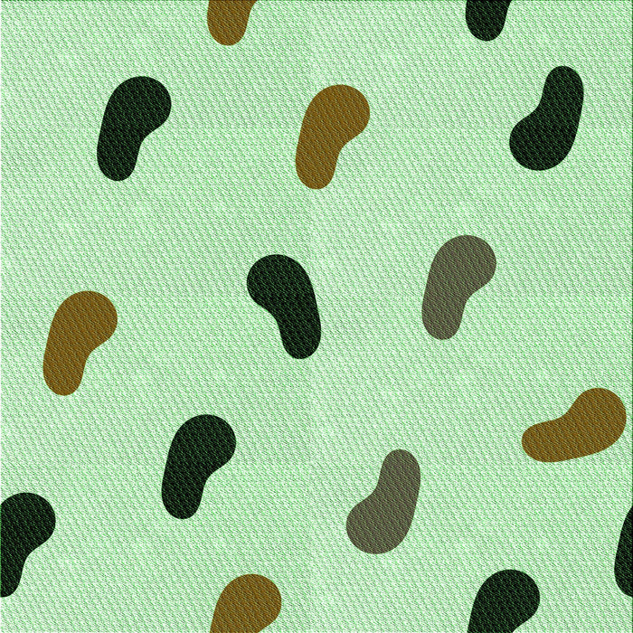 Round Patterned Mint Green Rug, pat2266grn