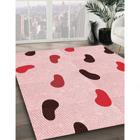 Patterned Pink Rug, pat2266rd