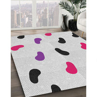 Patterned Gray Novelty Rug, pat2266