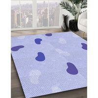 Patterned Blue Rug, pat2267blu