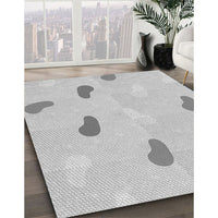 Patterned Dark Gray Rug, pat2267gry