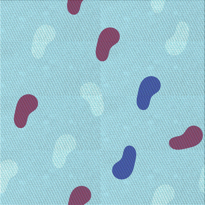 Round Machine Washable Transitional Iceberg Blue Rug, wshpat2267lblu