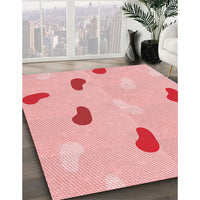 Patterned Red Rug, pat2267rd