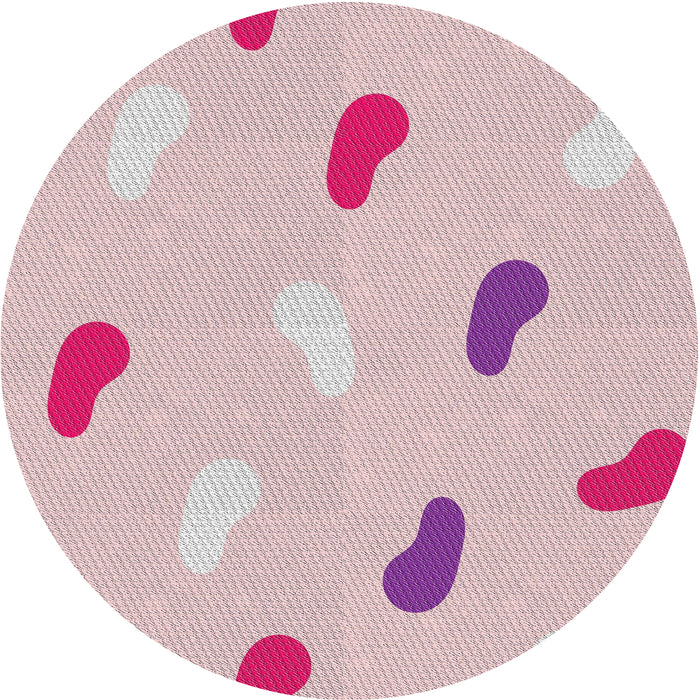 Sideview of Patterned Purple Pink Novelty Rug, pat2267