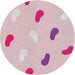 Sideview of Patterned Purple Pink Novelty Rug, pat2267