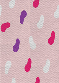 Machine Washable Transitional Purple Pink Rug, wshpat2267